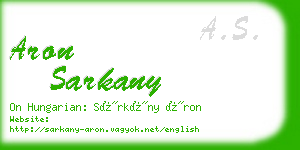 aron sarkany business card